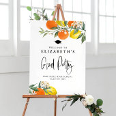 Abschluss Botanisches Orange und Lemon Garland Poster