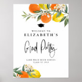 Abschluss Botanisches Orange und Lemon Garland Poster (Vorne)