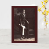 Abschluss Boy Karte (Gelbe Blume)