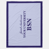 Abschluss BSN personalisierter Name Fleecedecke (Vorderseite)