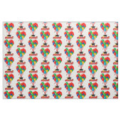 Abschluss-Buch, Herz, Ballone, Diplom Stoff (Fat Quarter (45,7 x 55,9 cm))