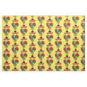 Abschluss-Buch, Herz, Ballone, Diplom Stoff (Fat Quarter (45,7 x 55,9 cm))