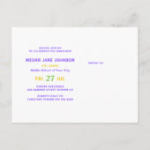 Abschluss bunt Mittelschüler Foto Einladungspostkarte (Rückseite)