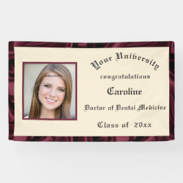 Abschluss Burgundy Satin Border Foto hinzufügen Banner