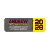 Abschluss Burgundy Yellow Chalkboard (Vorne)