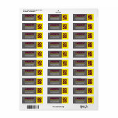 Abschluss Burgundy Yellow Chalkboard (Vorne)