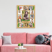 Abschluss | Burlap Fern Leinwanddruck (Insitu (Wohnzimmer))