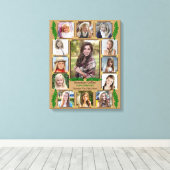 Abschluss | Burlap Fern Leinwanddruck (Insitu (Holzboden))