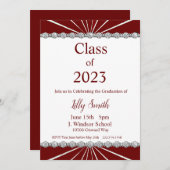 Abschluss Burst Maroon Einladung 2023 (Vorne/Hinten)