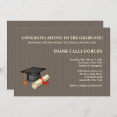 Abschluss Button Einladung (Vorne/Hinten)