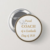 Abschluss-Button – Stolz COACH eines Absolventen 2 Button (Vorne & Hinten)