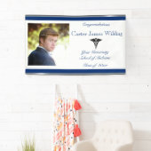 Abschluss, Caduceus Medizin, Blau und Weiß, Banner (Insitu)