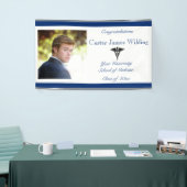 Abschluss, Caduceus Medizin, Blau und Weiß, Banner (Messeveranstaltung)