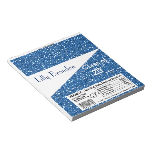 Abschluss Candy Bar Wrapper Gastgeschenk Notizblock (angewinkelt)