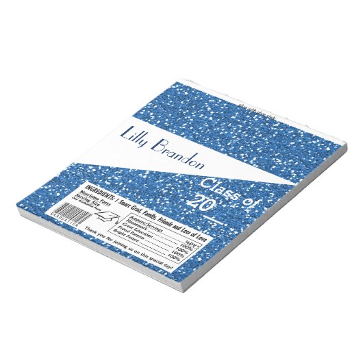 Abschluss Candy Bar Wrapper Gastgeschenk Notizblock (Rotiert)