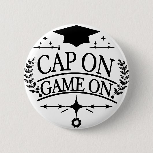 Abschluss Cap On Game On Button (Vorderseite)