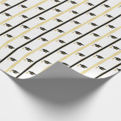 Abschluss-Cap-Parade Geschenkpapier (Ecke)