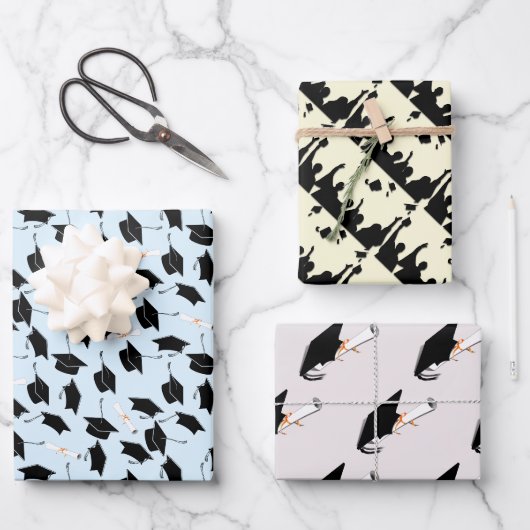 Abschluss-Captoss-Abschlussfeier Geschenkpapier Set (Vorderseite)