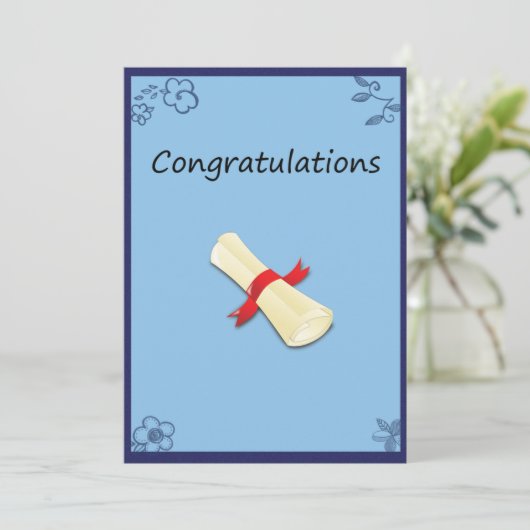 Abschluss Card. (Stehend Vorderseite)