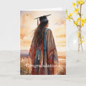 Abschluss Card eines amerikanischen Mädchens Karte (Gelbe Blume)