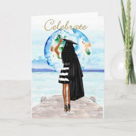 Abschluss-Card für Afrikanisches Amerikanisches Mä Karte