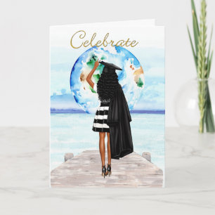 Abschluss-Card für Afrikanisches Amerikanisches Mä Karte