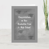 Abschluss Card für Jr. High School Slate Design Karte (Vorderseite)