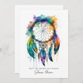 Abschluss Card Regenbogen Dreamcater Dankeskarte (Vorne/Hinten)