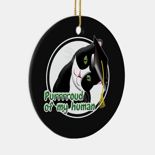 Abschluss Cat Keramik Ornament (Rechts)