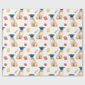 Abschluss Cat Wrapping Paper, kleines Muster Geschenkpapier (Flach)