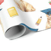 Abschluss Cat Wrapping Paper, kleines Muster Geschenkpapier (Rolleneckpunkt)