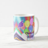 Abschluss Celebration Caps und Balloons Kaffeetasse (VorderseiteRechts)