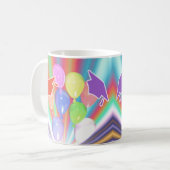 Abschluss Celebration Caps und Balloons Kaffeetasse (Vorderseite Links)