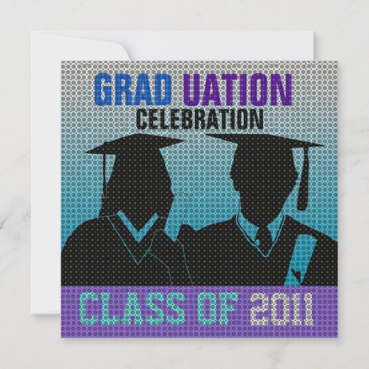 Abschluss Celebration Einladung Cap Gown Silo12 (Vorderseite)