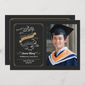 Abschluss Celebration Foto Einladung (Vorne/Hinten)