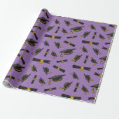 Abschluss Celebration Lila Seamless Art Geschenkpapier (Ungerollt)