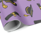 Abschluss Celebration Lila Seamless Art Geschenkpapier (Rolleneckpunkt)