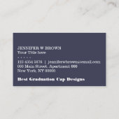 Abschluss Celebration Party Cap Visitenkarte (Rückseite)