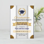 ABSCHLUSS CELEBRATION PARTY EINLADUNG (Stehend Vorderseite)