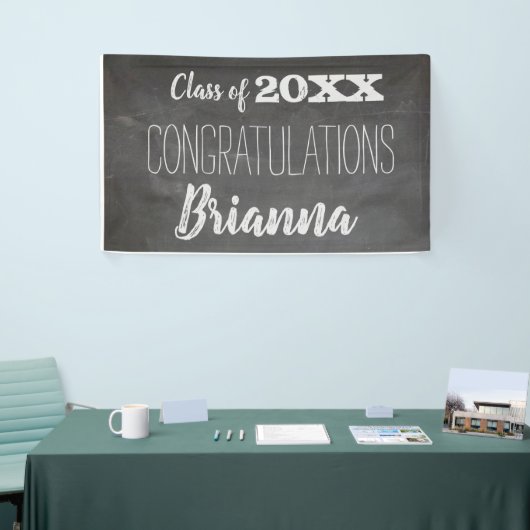 Abschluss Chalkboard-Klasse 2019 mit Text Banner (Messeveranstaltung)