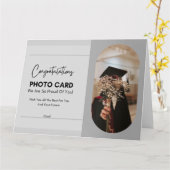 Abschluss Change Plans Foto Fett Typografie Karte (Gelbe Blume)