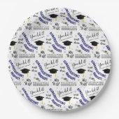 Abschluss Cheer Pattern Pappteller (Vorderseite)