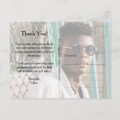 Abschluss Chic 2 Foto Danke, Anmerkung Postkarte (Rückseite)