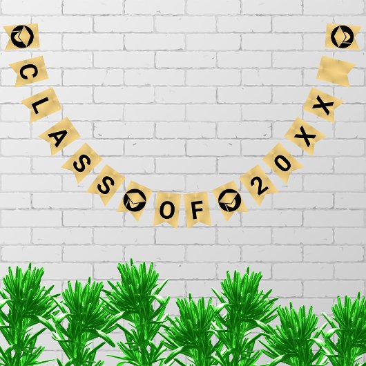 Abschluss Chic Gold gestalten Ihre Klasse Wimpelkette