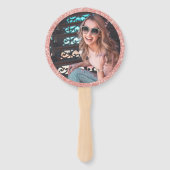 Abschluss Chic Rose Gold Pink Graduate Foto Fächer (Rückseite)