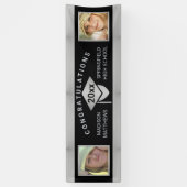 Abschluss Chic Silver Herzlichen Glückwunsch Foto Banner (Vertikal)