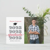 Abschluss "Christlich Black Red Foto" 2025 Ankündigung (Stehend Vorderseite)