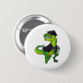 Abschluss Cl von 2025 Funny Dinosaur T-rex Graduat Button (Vorne & Hinten)