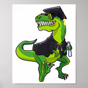 Abschluss Cl von 2025 Funny Dinosaur T-rex Graduat Poster