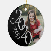 Abschluss Class 2020 Foto Black Silver Keramik Ornament (Links)